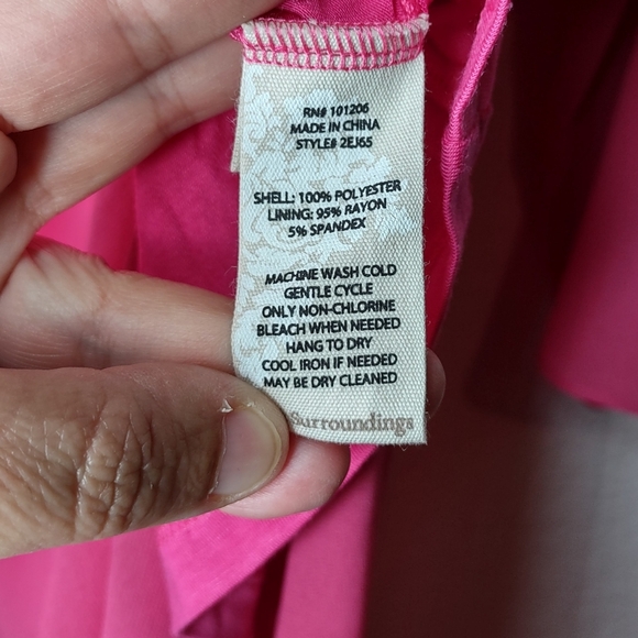 Soft Surroundings Womans Size M chiffon Jennifer Blouse in Magenta - Picture 8 of 8